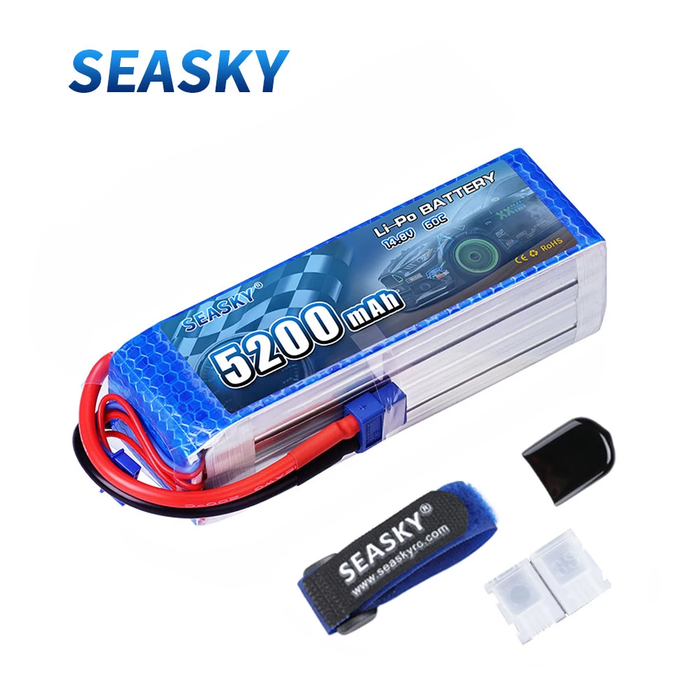Аккумулятор SEASKY Lipo 2S 3S 4S 5S 6S 7,4 V 11,1 V 14,8 V 22,2 V 1500mah 2200mah 5200mah 6000mah lipo bateria для гоночного дрона FPV