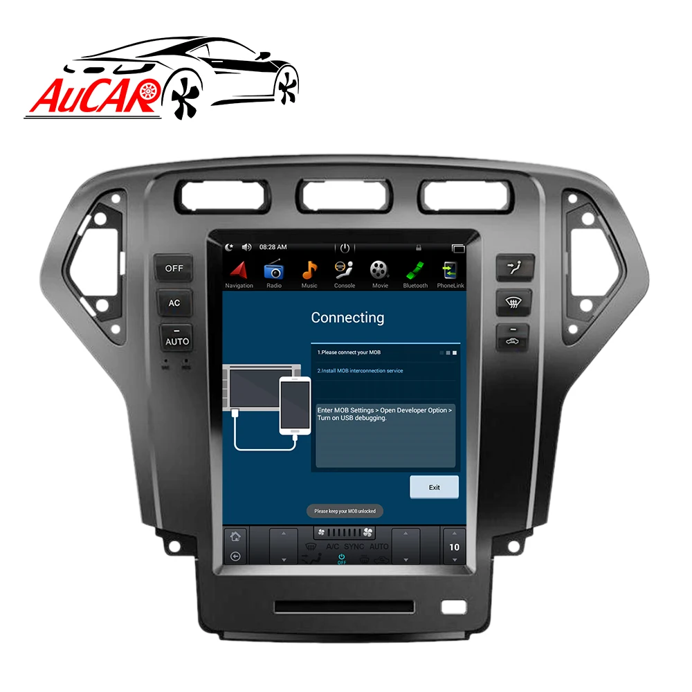 Tesla Style 10 4 &quotдля Ford Mondeo 2007 2010 автомобильное радио 2 DIN Android 8 1 кассетный плеер din