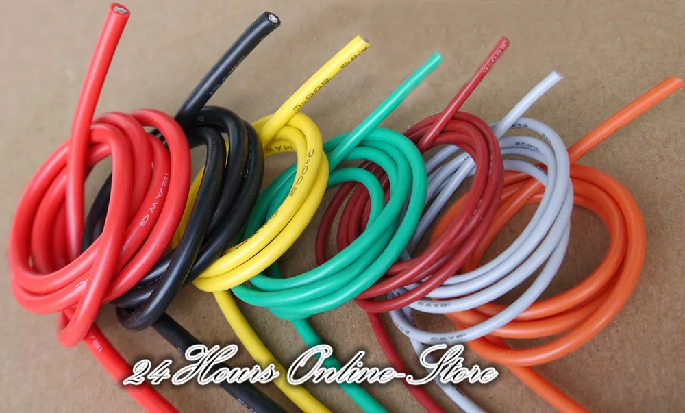 50 м 164FT 26 AWG Гибкая силиконовая провода RC кабель 26AWG 30/0.08TS OD 1 5 мм Луженая Медный