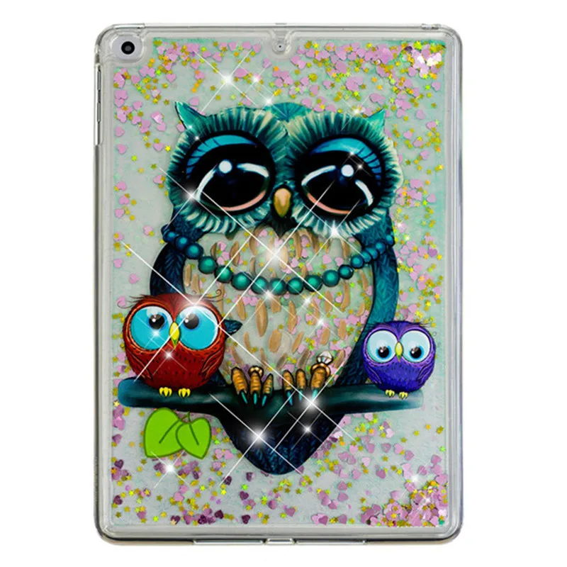 1 шт. для iPad 5 6 Air 2 9 7 &quot жидкий мультяшный рисунок блестящий Блестящий Прозрачный