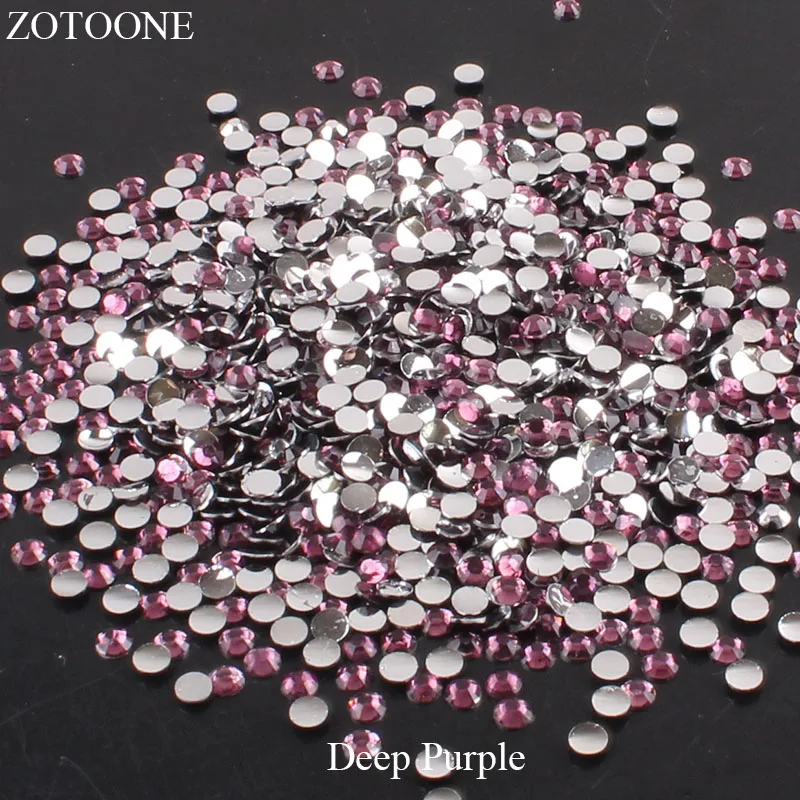 ZOTOONE полимерные Стразы плоские с оборота для дизайна ногтей не горячей фиксации