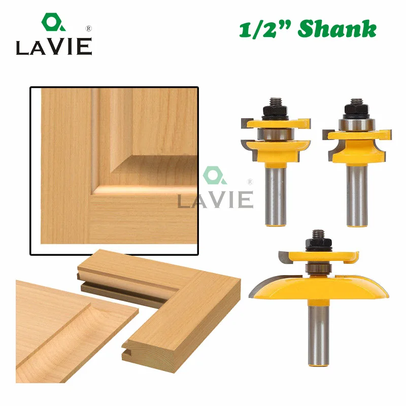 LAVIE 3 шт. 12 мм 1/2 &quotхвостовик круглый над Рельсом &amp Stile бухта панель Райзер набор