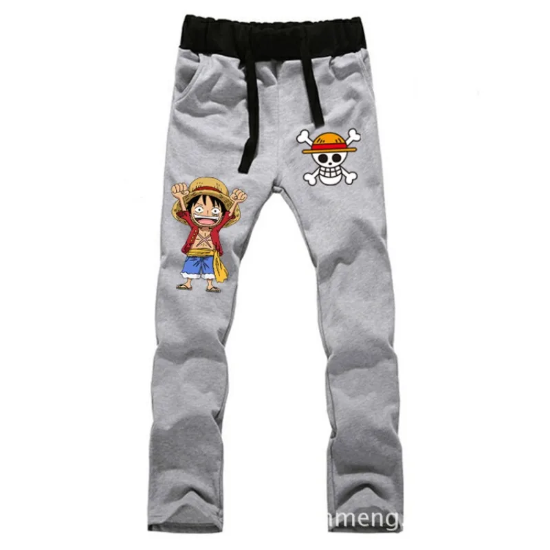 

Аниме One Piece Monkey D Luffy, брюки для влюбленных, чистый хлопок, повседневные брюки, мужская мода, Новинка