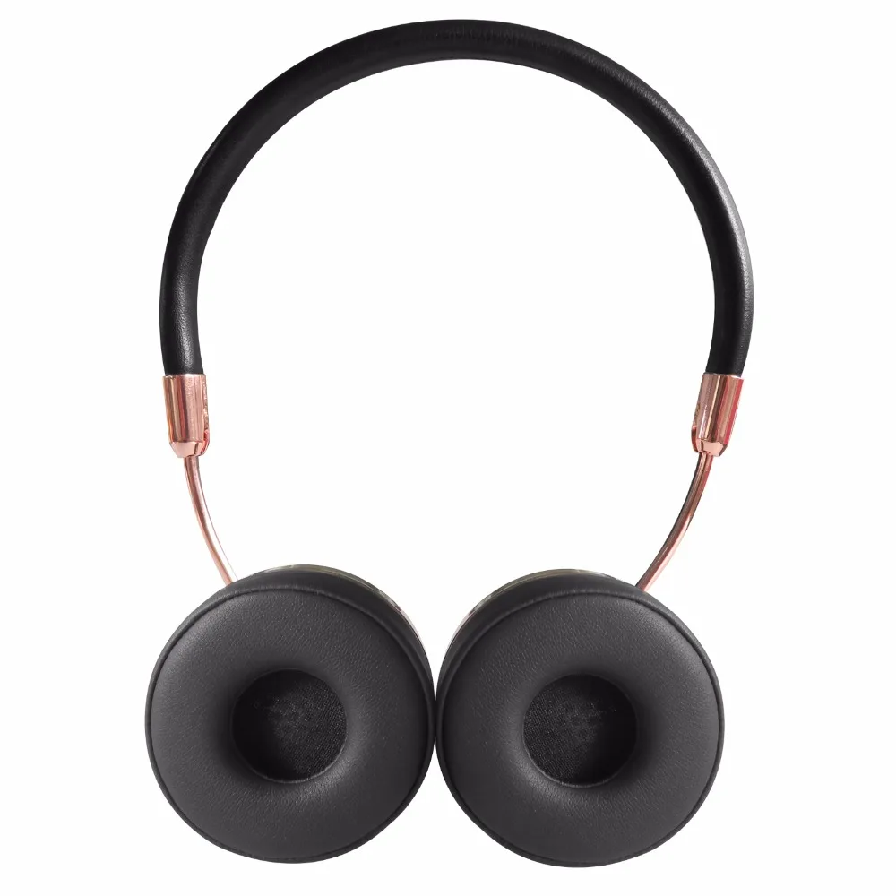 Модные Розовые золотые беспроводные bluetooth-наушники с микрофоном, стильные наушники для женщин и девушек Liboer BT88