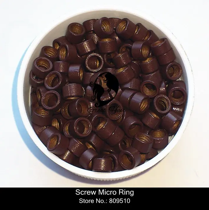 5 Jars 5000pieces/Лот коричневый # Винт микро кольцо с бесплатной доставкой|micro ring|rings free
