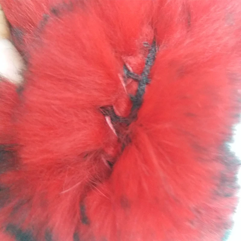 Новый стиль натуральный шарф из меха кролика рекс Женский вязаный мех кольцо