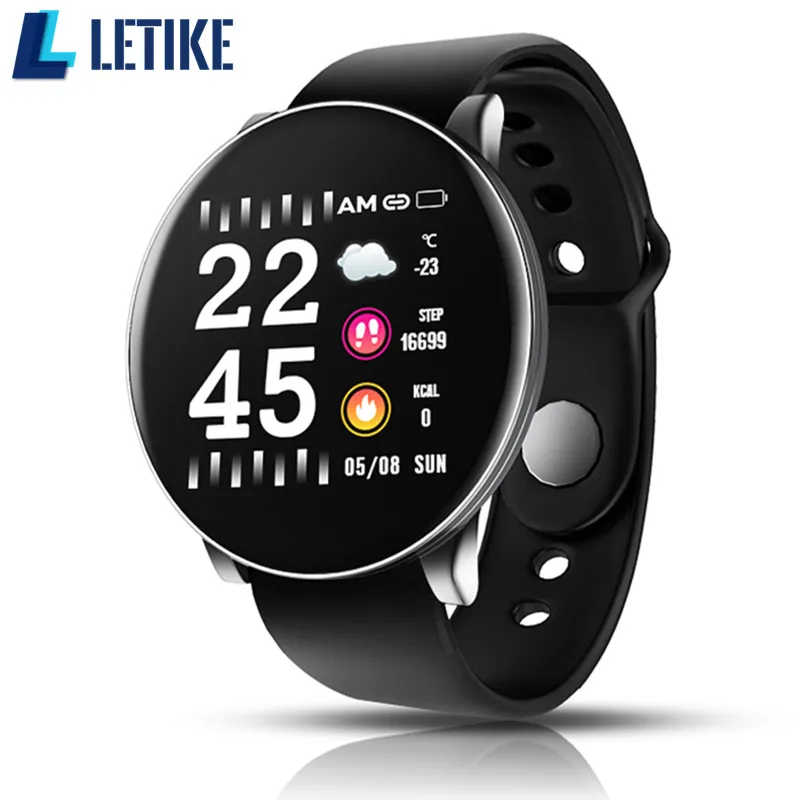Letike W8 фитнес часы погода водонепроницаемые Смарт кровяное давление монитор сна