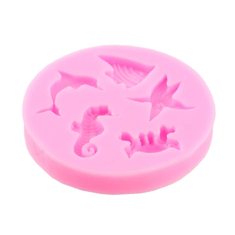 Морская силиконовая форма для украшения торта с ракушками морской лошади | Дом и