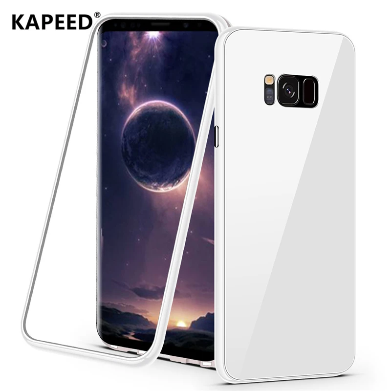 Флип-чехол для samsung Galaxy S9 S8 Plus Note 8 9 модный цветной магнитный стеклянный чехол для телефона для samsung Galaxy Note 9 8 S7 Fundas