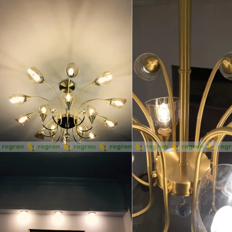 Италия Клуб luces шампанского золотые люстры Хрустальное Освещение современная