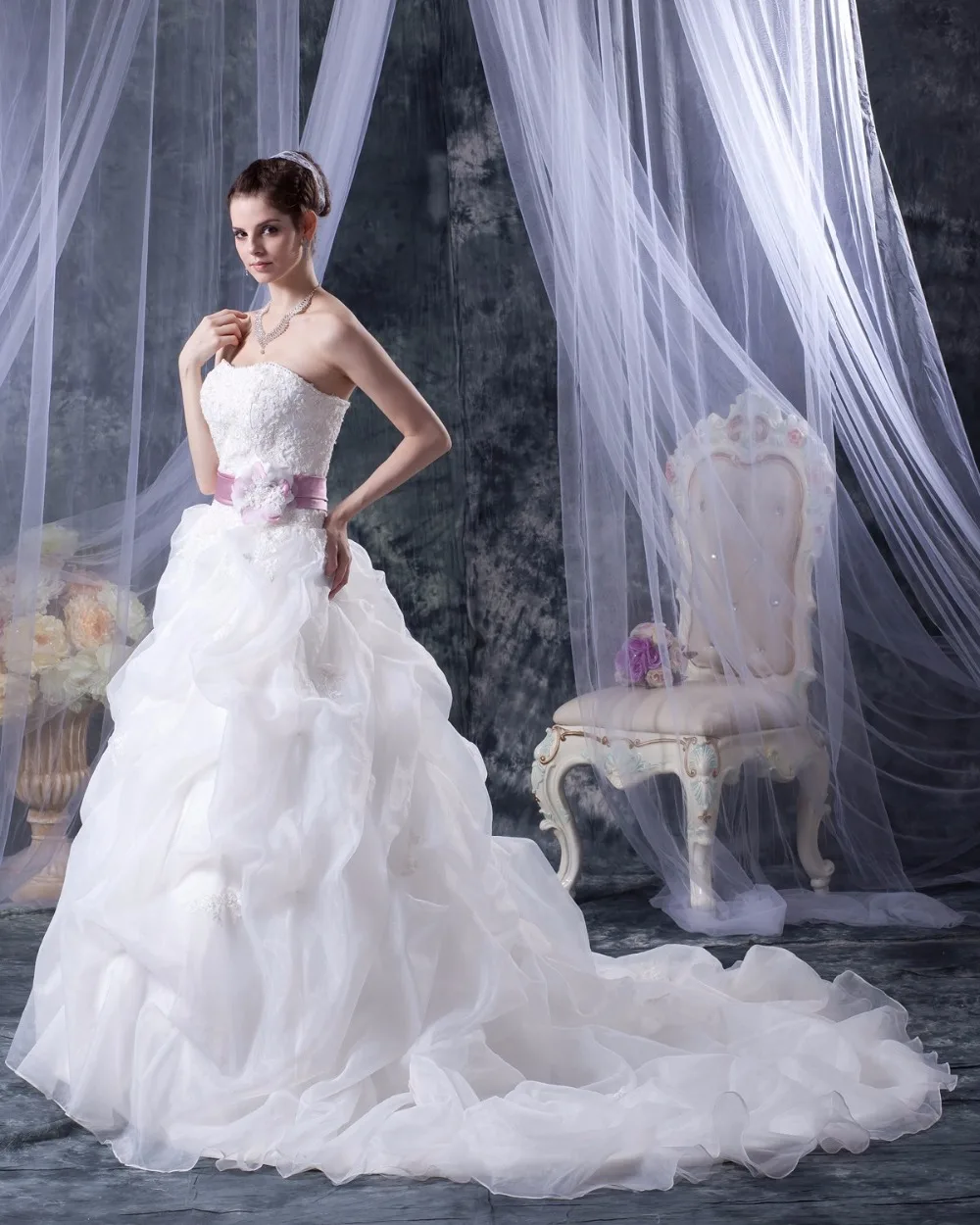 Новый Пользовательский 2017 Амелия Sposa Свадебные Платья Sexy Кружева Без Бретелек