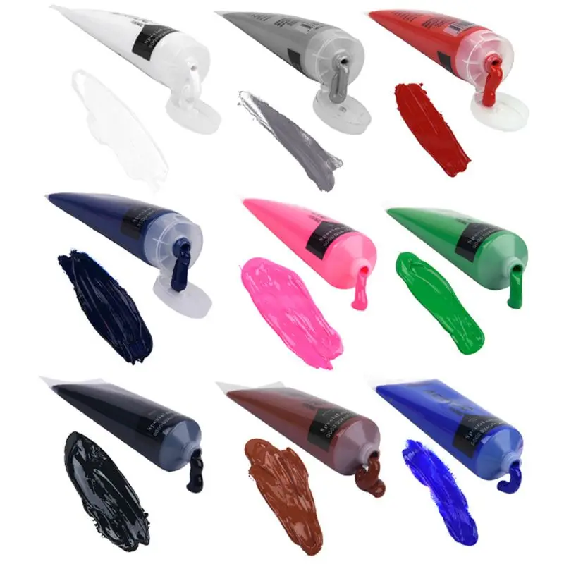 Профессиональная акриловая краска 100 мл водостойкий пигмент кисть для окраски