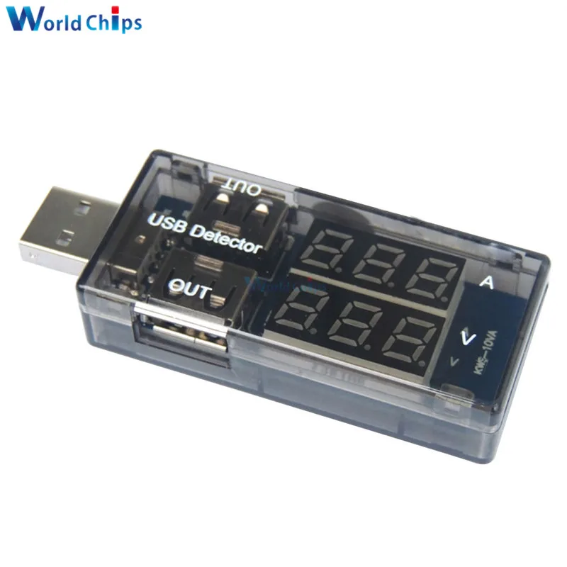 Двойной USB зарядный детектор напряжения тестер батареи Вольтметр Амперметр