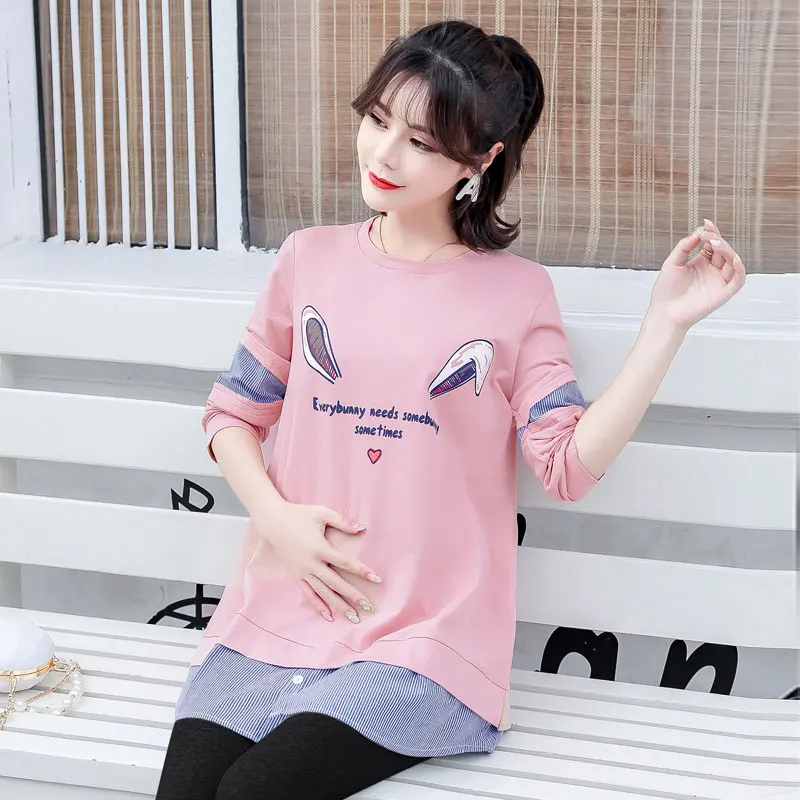 Одежда для беременных осень Костюмы 2 предмета комплект стильный Sweety лоскутное