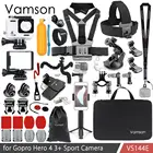 Комплект аксессуаров Vamson VS144 для Gopro Hero 4 3 +, водонепроницаемый чехол с креплением на голову, на грудь, для камеры Go pro Hero 4 3 +