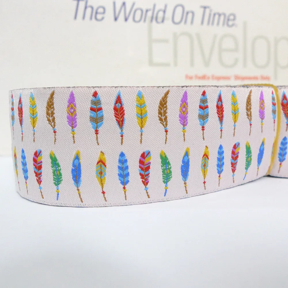 1-1/2 '✸ мм широкий Индиана Перо ошейник жаккардовые ленты