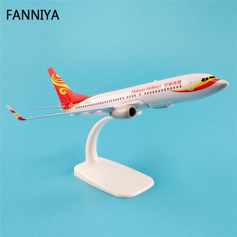 20 см металлическая модель самолета Air China HaiNan Airlines Boeing 737 B737-800 B-5502 Airways W Стенд