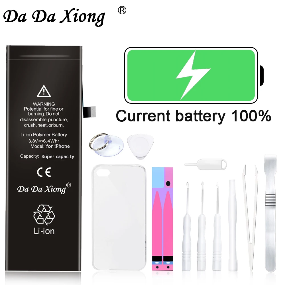 

Phone Battery For iPhone 6G 6S Plus 6P 6SP Max Capacity Replacement Lithium Polymer Bateria Free Tools