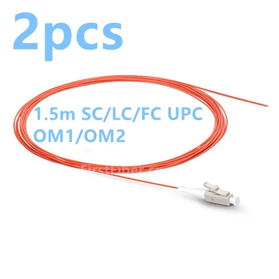 FirstFiber 2 шт. 1 5 м свиной хвост LC/SC/FC/ST PC UPC OM1/OM2 мультимодовый волоконно-оптический 0 9