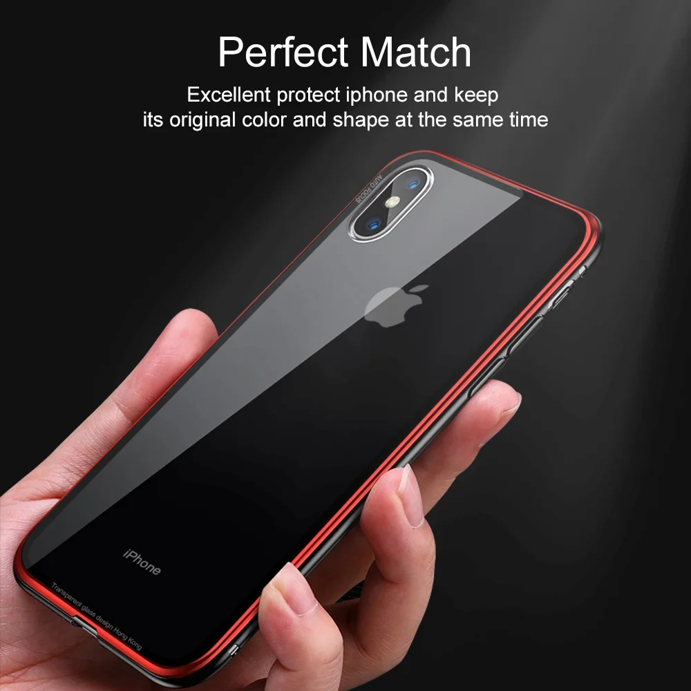 NYFundas для Apple iphone 8 7 6 6s plus X чехол из закаленного стекла противоударный алюминиевый