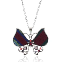 miara l new retro butterfly necklace simple fashion sweater chain necklace for girls