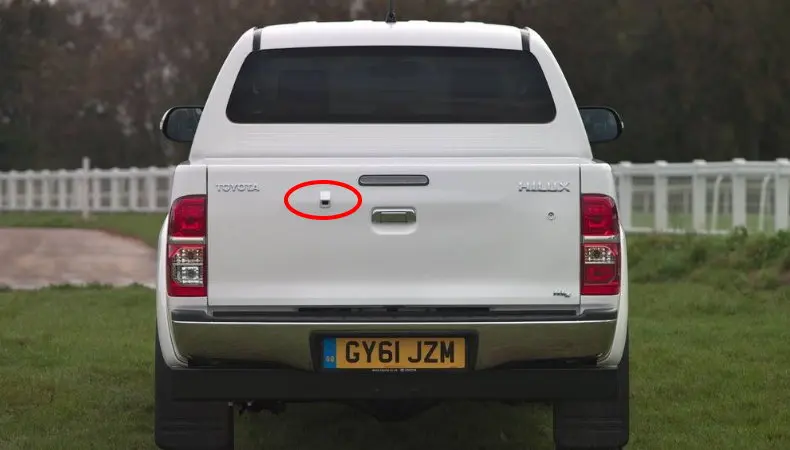 Для Toyota Hilux 2010~ /Автомобильная камера заднего вида/парковочная камера заднего вида/CCD RCA NTST/Автомобильная камера заднего вида с отверстием OEM