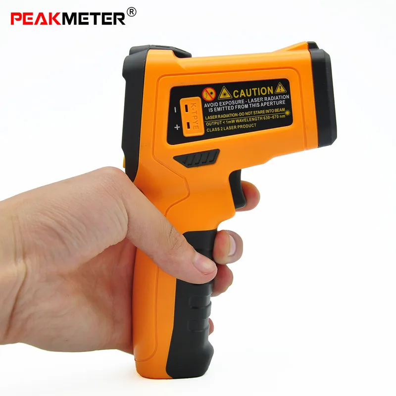 Ручной лазерный инфракрасный термометр PEAKMETER PM6530A/PM6530B/PM6530C Бесконтактный