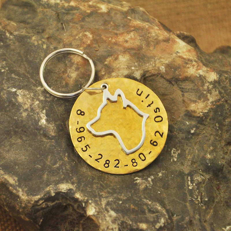 Бирка для собак welsh corgi бирка на заказ идентификационная медные бирки собак|tag