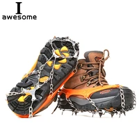 8101112131819 teeth steel ice gripper spike for shoes anti slip climbing snow spikes crampons cleats grips boots cover
