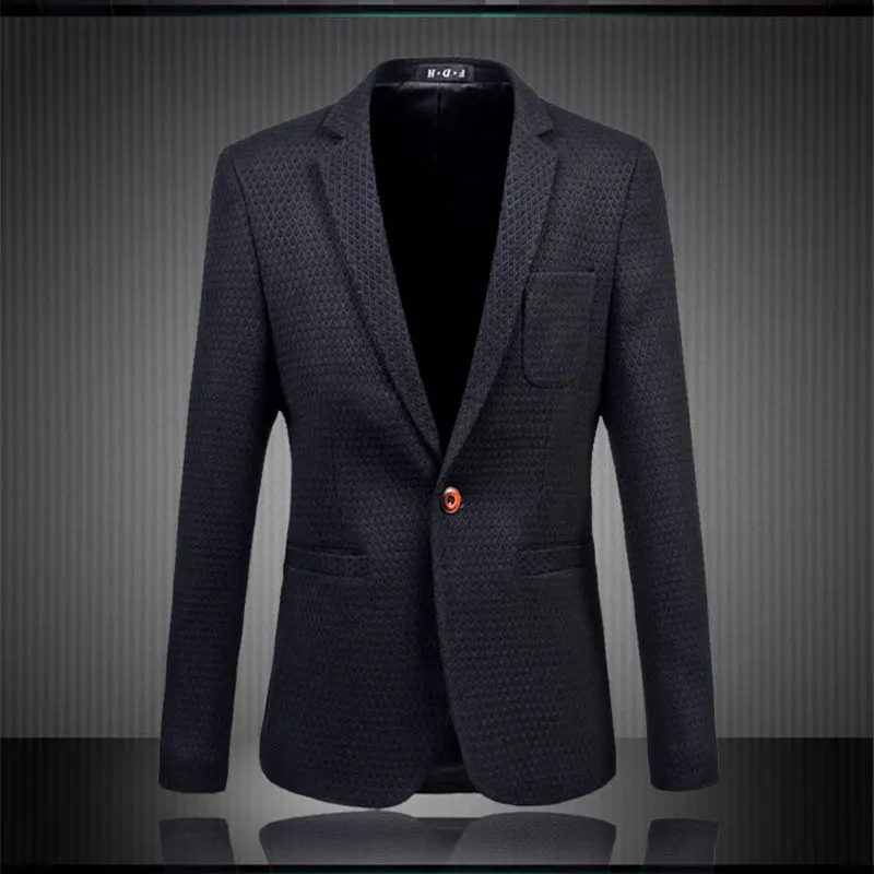 ГОРЯЧИЕ ПРОДАЖИ Мужчины Плед Slim Fit Блейзер Новая Коллекция Весна Модный Бренд