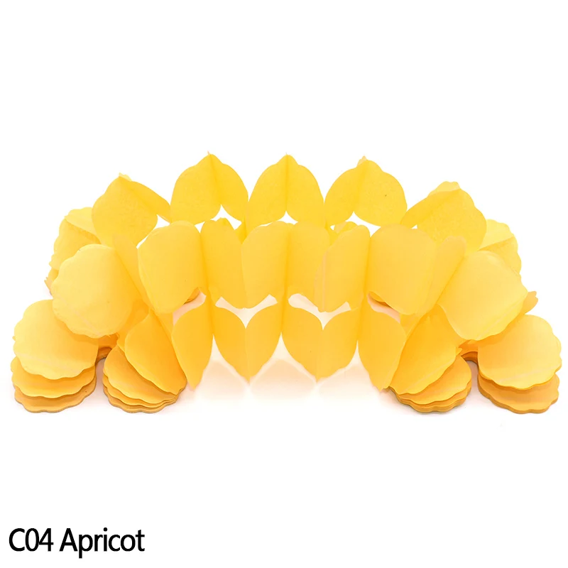 C04 Apricot 3,6 м многоцветная четырехлистная бумага в виде клевера баннер для DIY Свадебные праздничные вечерние гирлянды товары для дома подвесные флаги украшения 7z - Цвет: C04 Apricot