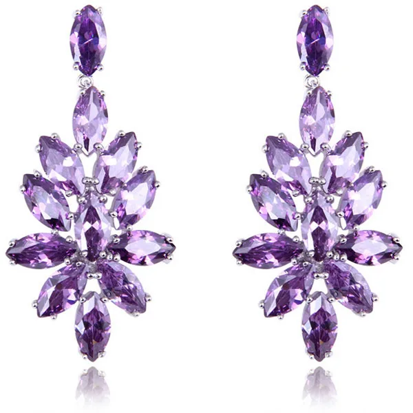 6 цветов на выбор модные блестящие/сверкающие серьги-подвески с огранкой из