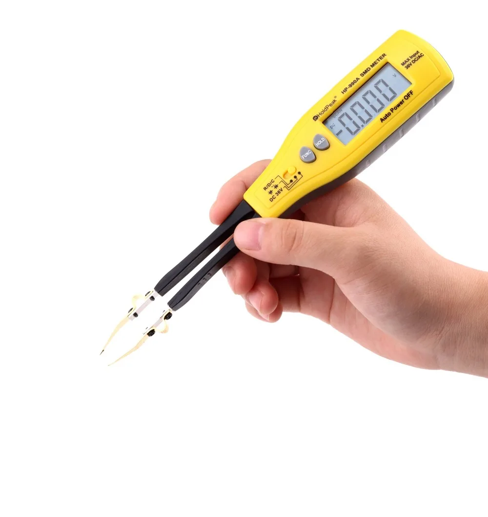 Holdпик HP-990A Сопротивление Емкость SMD тестер метр мультиметр Профессиональный компонент тестер постоянного тока измеритель напряжения