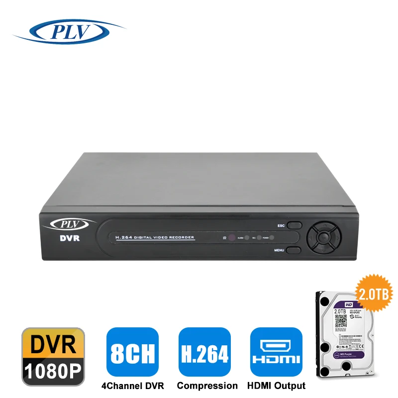 2018 plv Новый 8 канальный/AHD/TVI/CVI/аналоговый/IP 5 в одном Hybrid DVR NVR движения Detection8CH 1080 P AHD
