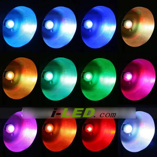 30 шт./лот E27 gu10 b22 9 Вт RGB Светодиодная лампа с дистанционным управлением 110 В AC 85 265 в