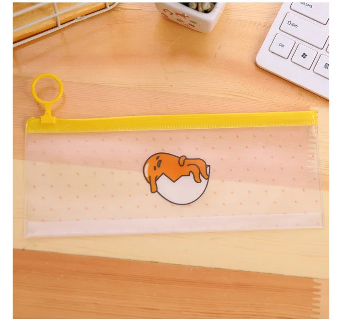 Новинка Gudetama Lazy яйцо ПВХ водонепроницаемая сумка для карандашей Канцелярия органайзер для хранения Сумка школьная поставка студенческий приз - Цвет: As photo
