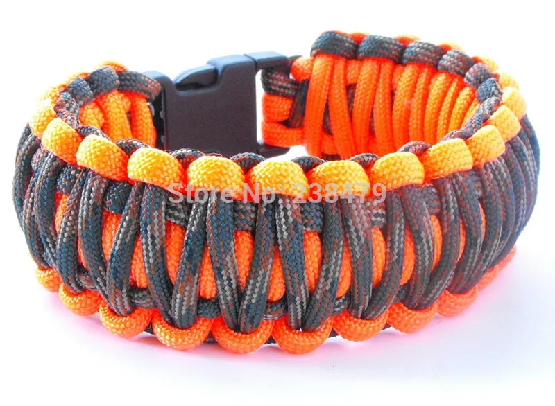 King Paracord браслет выживания (550 фунтов протестированный шнур) 6 размеров запястья 12