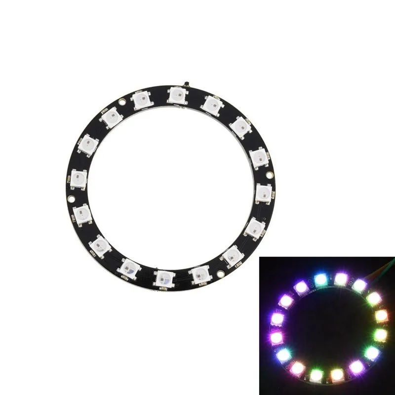 Thinary Electronic WS2812 16Bit RGB LED Ring 5050 интегрированные драйверы мини usb светодиодный модуль
