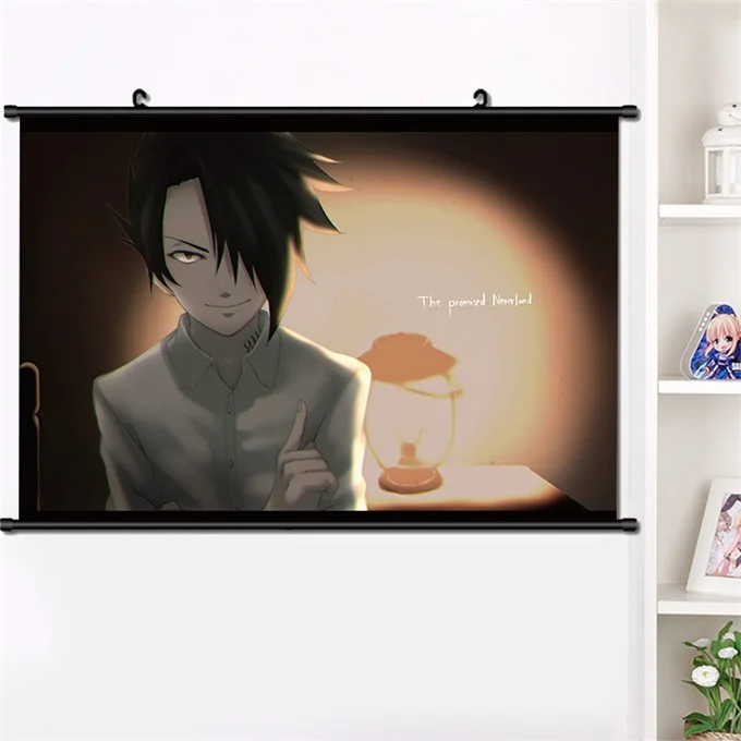 Аниме обещанные Neverland Yakusoku no Neverland Норман Эмма Рей Фил Изабелла настенные подвесные плакаты украшение дома 40*60 см - Цвет: F