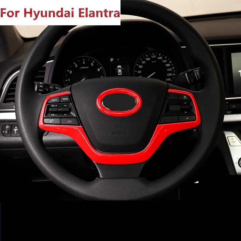 Красные модные Рули украшенные рамкой для Hyundai Elantra 1.6L 2016 2017 2018 новые аксессуары