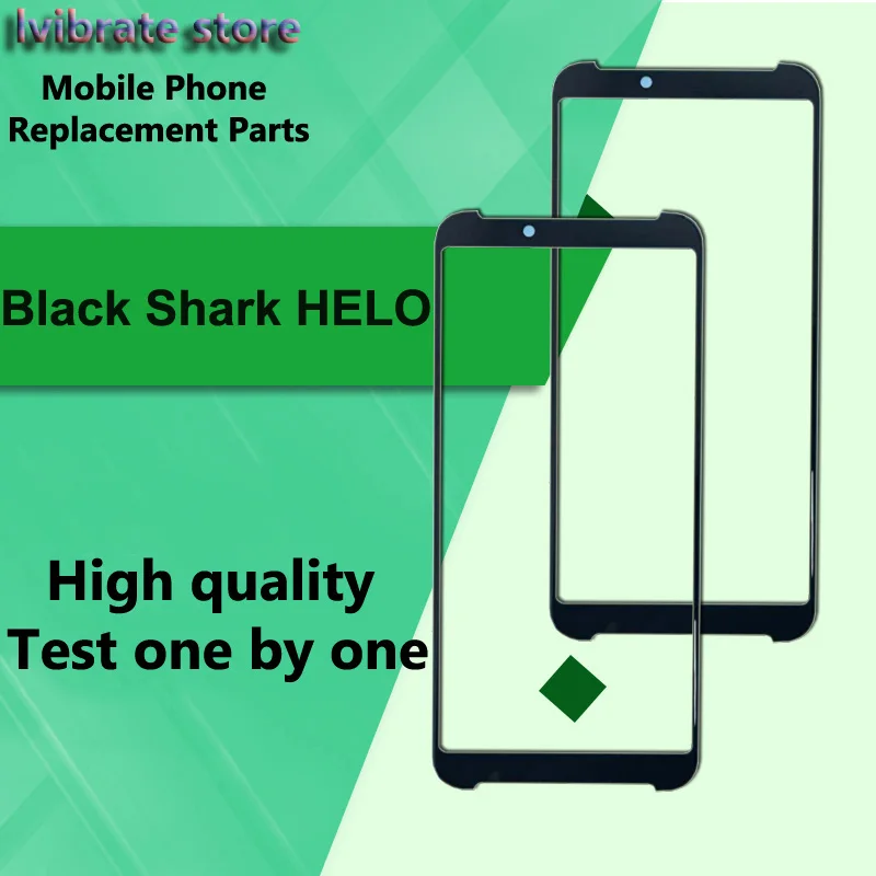 

For xiaomi mi black shark HELO Front Outer Glass Lens Touch Panel Screen black shark HELO Replacement LCD Touch Glass Digitizer
