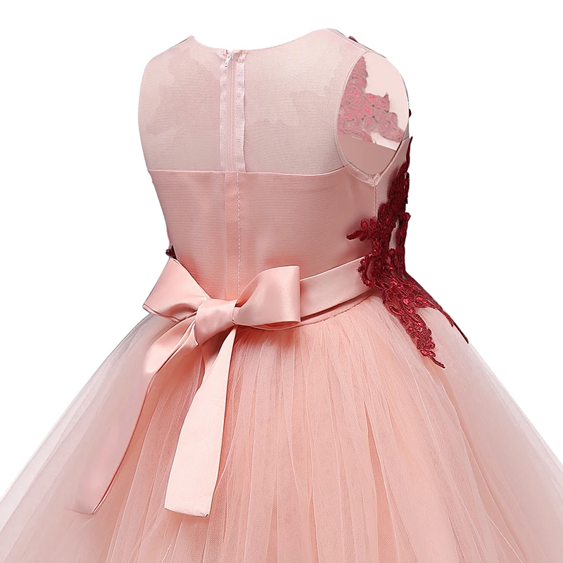 Kids Dress For Girls Wedding Flower Girl Evening Pageant Elegant Princess Embroidered Gown Birthday Party Prom | Детская одежда и