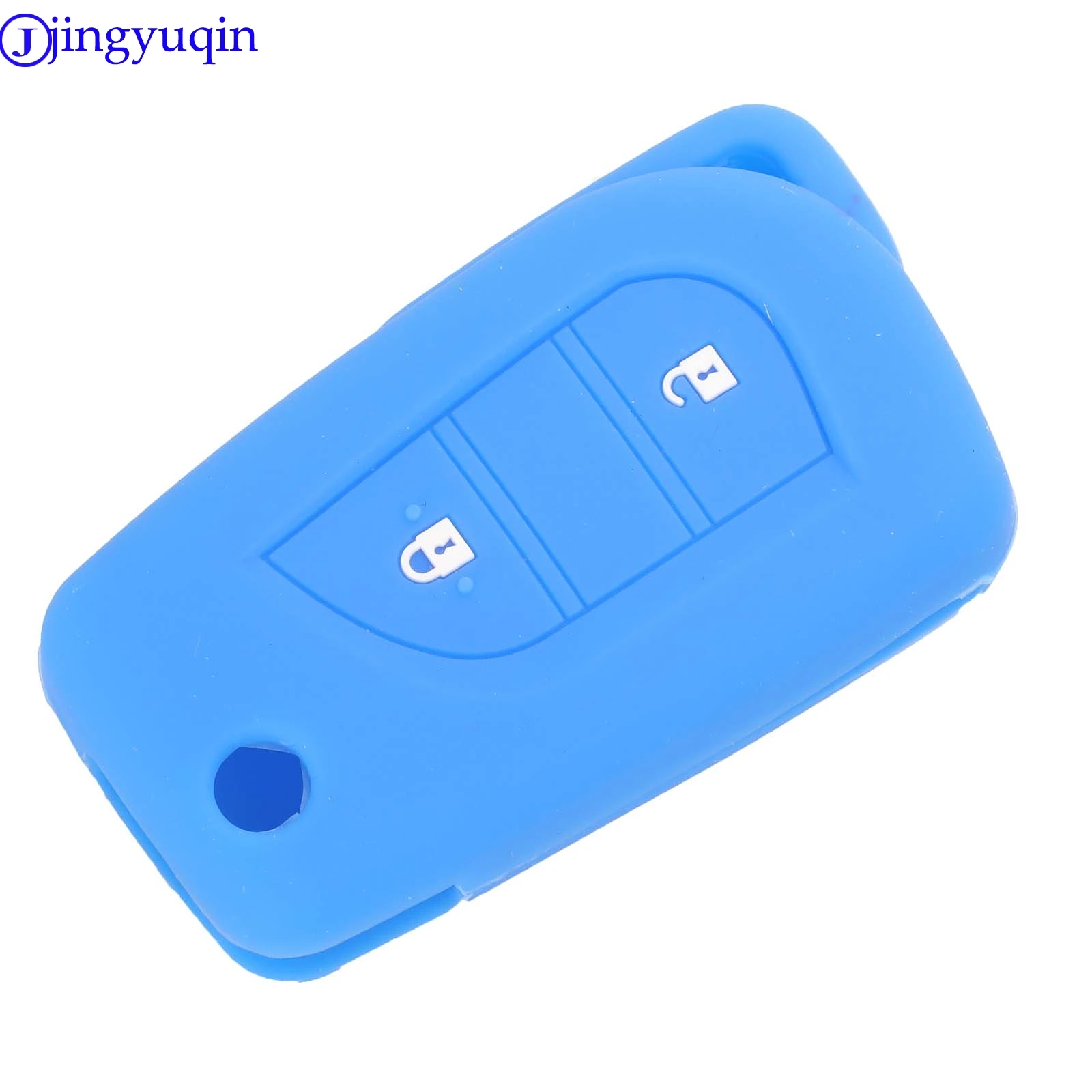 Jingyuqin 2B дистанционный ключ силиконовый чехол для Toyota Yaris Camry Corolla Prado REIZ Crown RAV4 Hilux складной флид