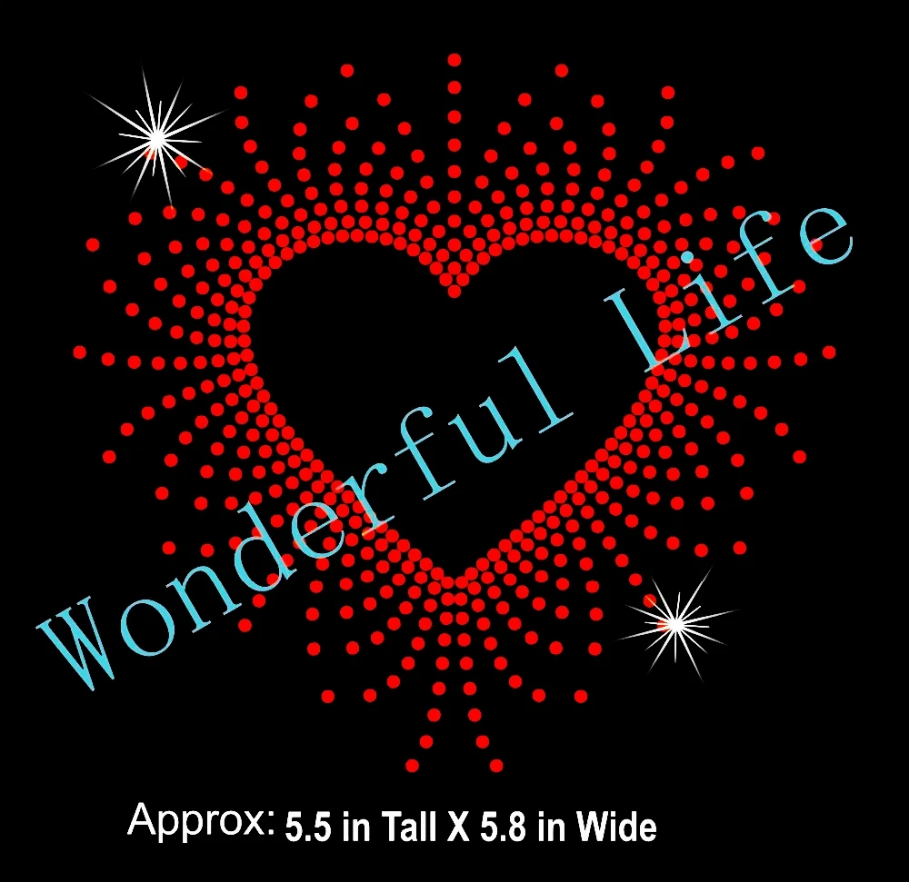 Бесплатная доставка блестящие стразы с красным сердцем и блестками для одежды |