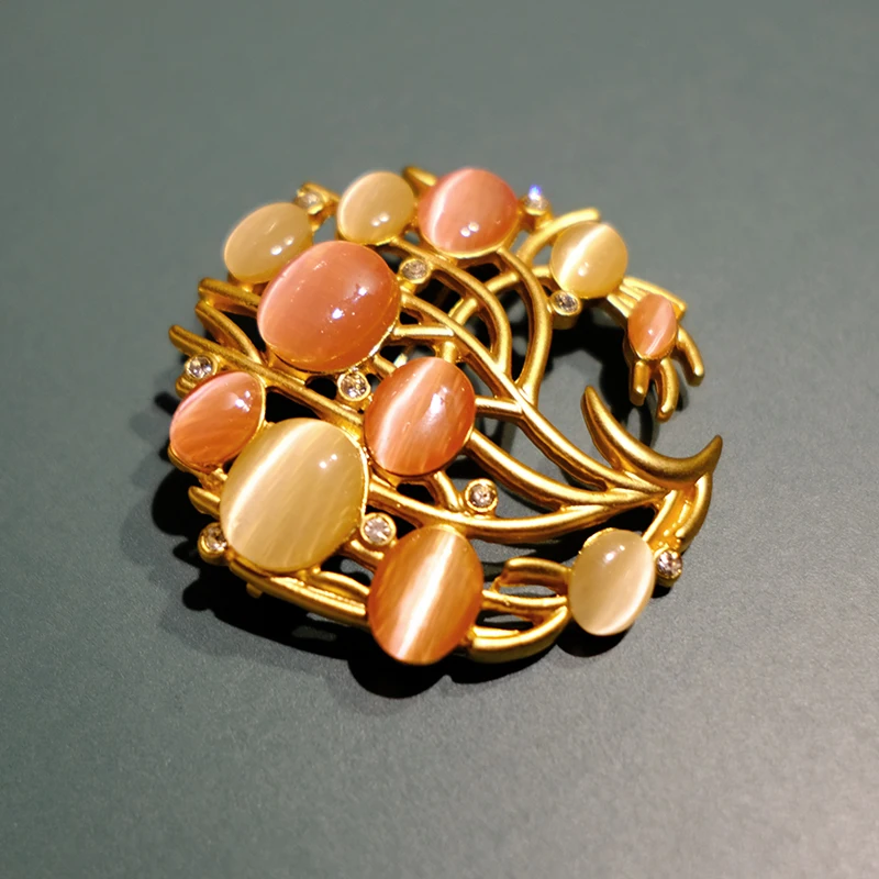 Бутик аморита модные круглые Броши с растениями | Украшения и аксессуары