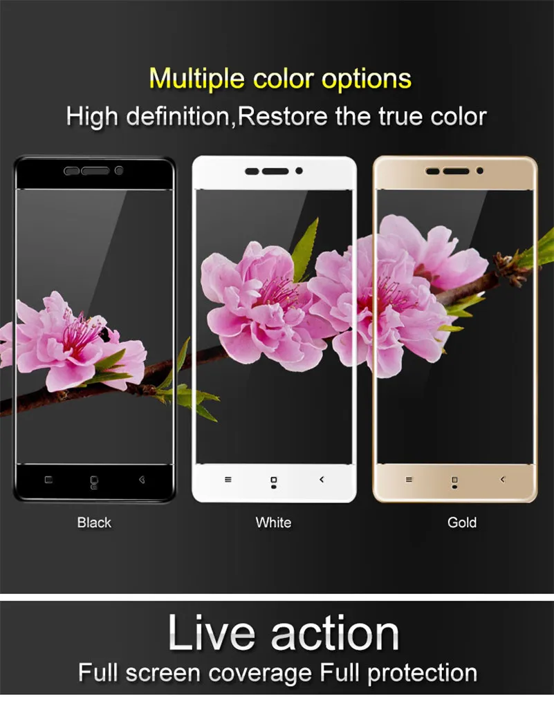 2.5D 9H полное покрытие закаленное стекло для Xiaomi Redmi 4A защитная пленка Защитное Redmi4A