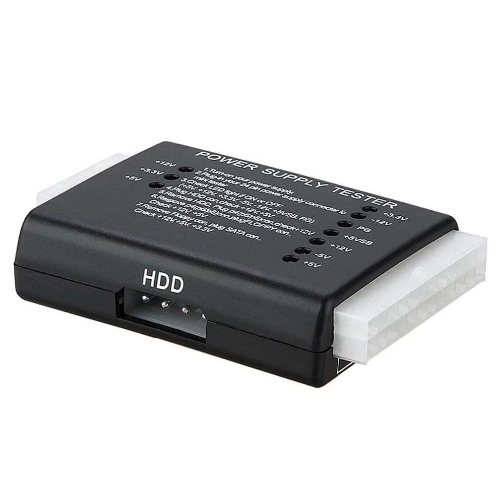 ПК компьютер 20 Pin 24 блок питания Тестер ATX SATA HDD проверка мощности измерительный