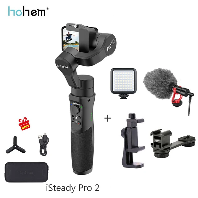 Go pro Gimbal Hohem iSteady Pro 2 ручной Стабилизатор Steadycam для GoPro Hero 7 6 Yi 4K SJCAM DJI Osmo Action gopro аксессуары - Цвет: Красный цвет