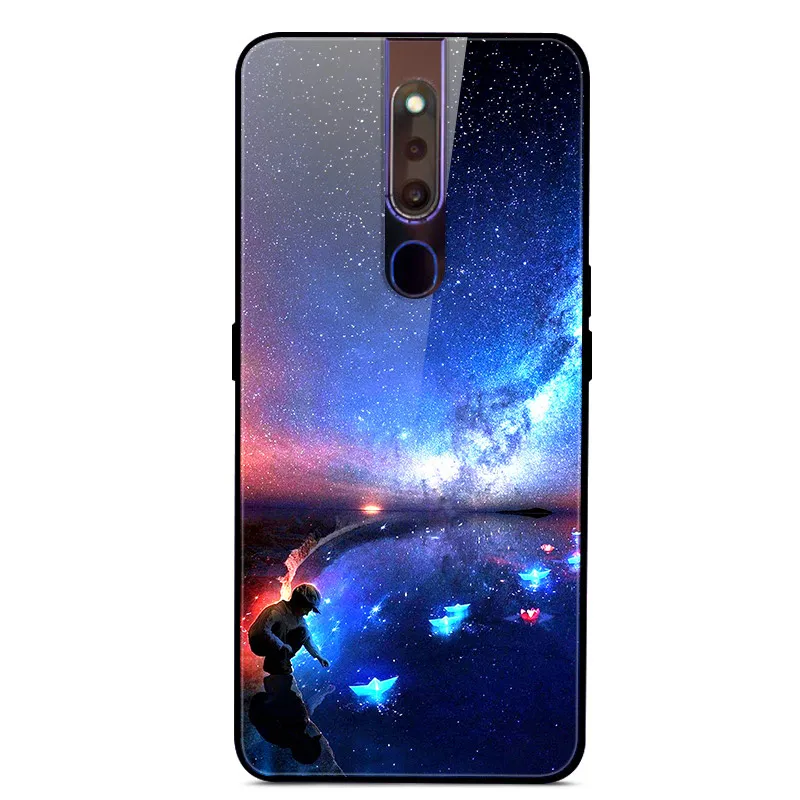 18 6,5" для OPPO F11 Pro чехол закаленного стекла задней панели жесткий чехол для OPPO F11 Pro F11Pro F 11 Pro чехол OppoF11Pro крышка бампера - Цвет: 18