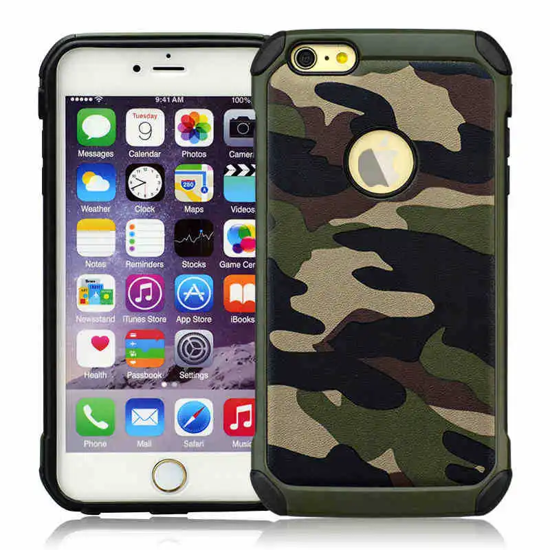 Жесткий камуфляжный чехол ITEUU 6 6S Plus защитный для iPhone чехлы из ТПУ + ПК мягкая